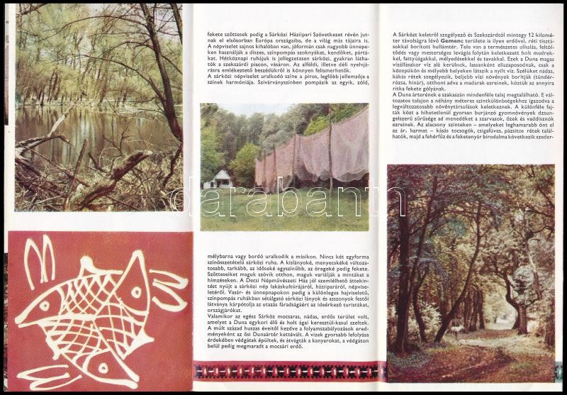 1968-1970 Sárköz. Gemenc. Szekszárd, Tolna m. Idegenforgalmi Hivatal,(Gyoma, Kner-ny.) Színes fotókkal, térképpel. Idegenforgalmi prospektus. - Image 2