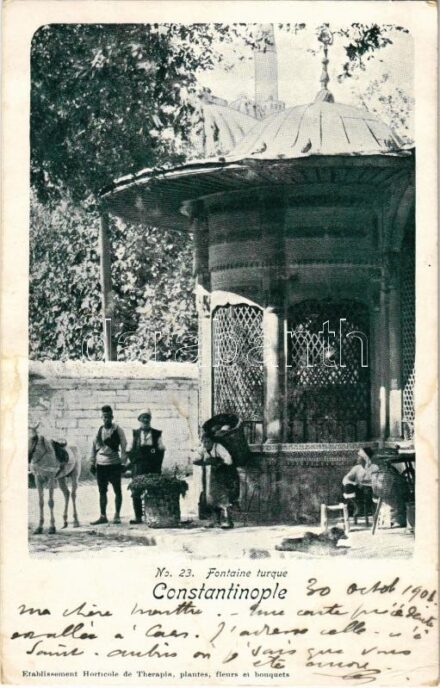 Constantinople, Istanbul; Fontaine turque / Turkish fountain (EK)