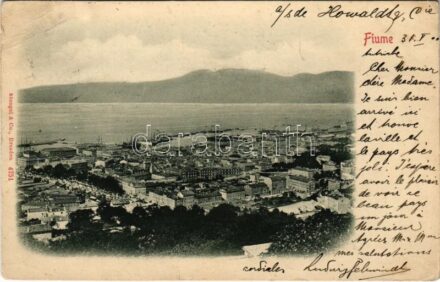 1900 Fiume, Rijeka; general view (EB)