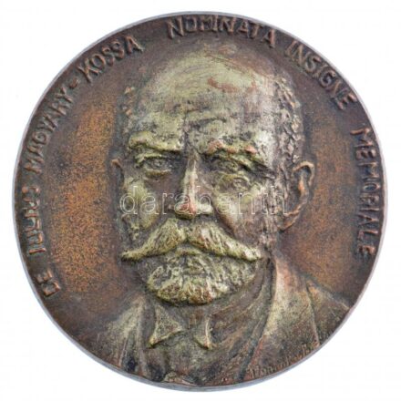 DN 'De Iulius Magyary-Kossa nominata insigne memoriale' öntött, kétoldalas Br emlékplakett (115mm) T:2