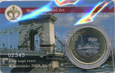 2009. 200Ft elsőnapi veret sorszámozott plasztikkártyán '02345' T:1
