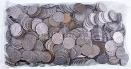~1,2kg magyar Forint-Fillér fémpénz tétel T:vegyes
