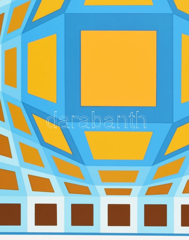 Vasarely Victor (1908-1997): Vega 1. Szitanyomat, papír, jelzett, számozott (47/110). Az 1985-ben a Helikon Kiadónál megjelent mappából. 35,5×35,5 cm - Image 2