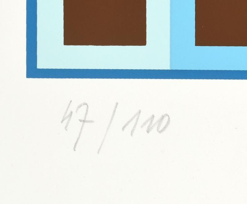 Vasarely Victor (1908-1997): Vega 1. Szitanyomat, papír, jelzett, számozott (47/110). Az 1985-ben a Helikon Kiadónál megjelent mappából. 35,5×35,5 cm - Image 3