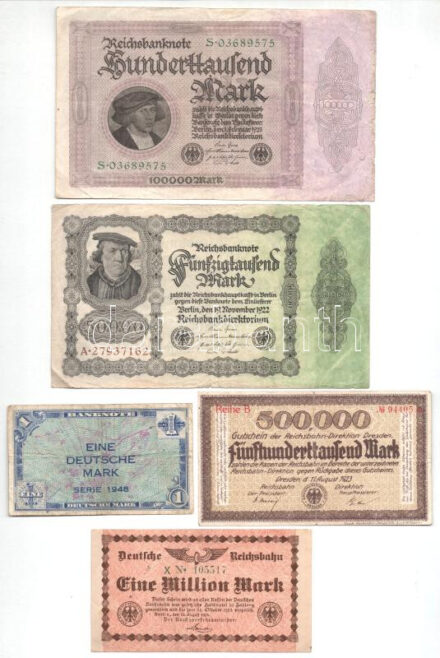 Németország / Weimari Köztársaság / Német Birodalmi Vasút 1923. 1.000.000M T:II- gyenge hajtás, sarokhajlás, fo. Germany / Weimar Republic / Deutsche Reichsbahn 1923. 1.000.000 Mark C:VF weak fold, folded corner, spotted