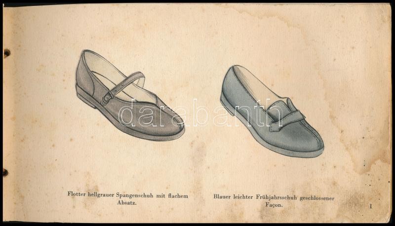 cca 1940-1950 Cipőkatalógus német nyelven, sérült borító, 38p - Image 2