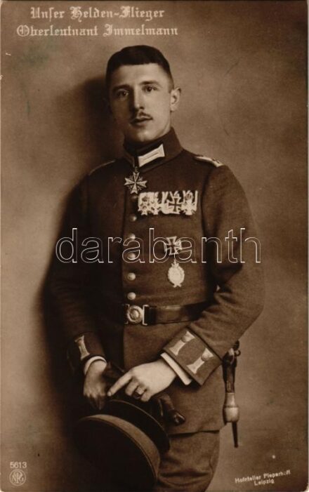 1916 Unser Helden-Flieger Oberleutnant Immelmann / WWI German military flying ace + 'K.u.K. 3. Regiment d. Tiroler Kaiserjäger 13. Feld-Kompagnie'