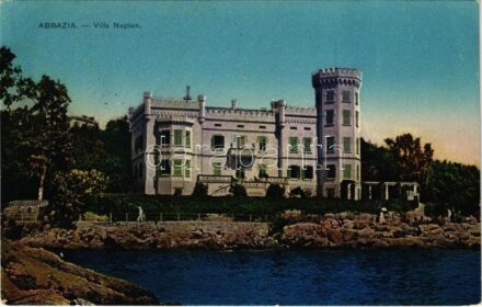 1917 Abbazia, Opatija; Villa Neptun + 'Zensuriert K.u.K. Arbeiterabteilungskommando auf SMS Custoza'