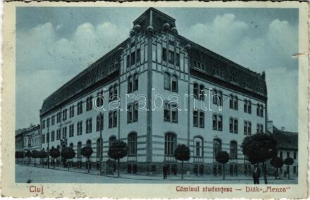 1940 Kolozsvár, Cluj; Caminul studentesc / Diák Menza, kollégium / student dorm + '1940 Kolozsvár visszatért' So. Stpl. (EK)