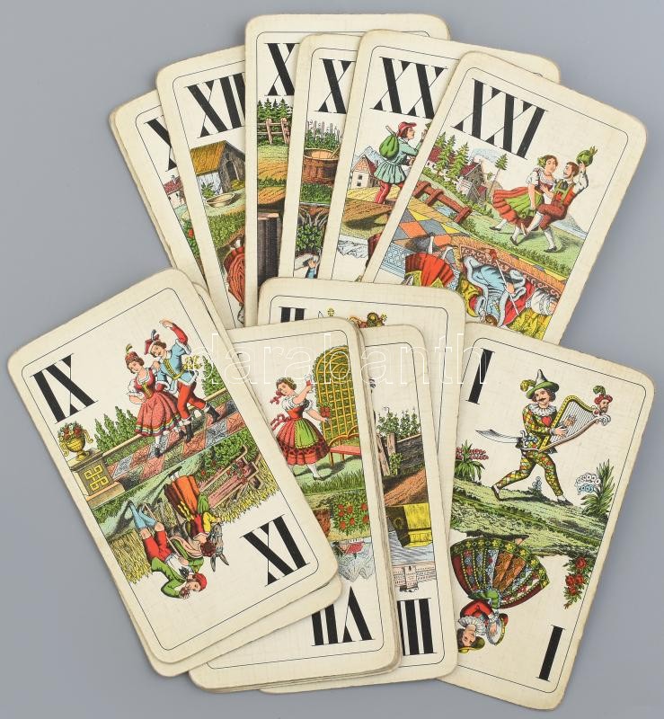 Játékkártyagyár és Nyomda tarokk kártya, 21 lap