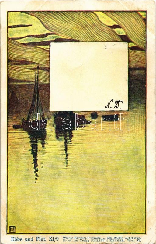 1898 (Vorläufer) Ebbe und Flut. XI/9. Wiener Künstler-Postkarte Philipp & Kramer (EK)