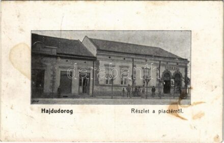 Hajdúdorog, Részlet a piactérről, Tóth Pál üzlete (fl)