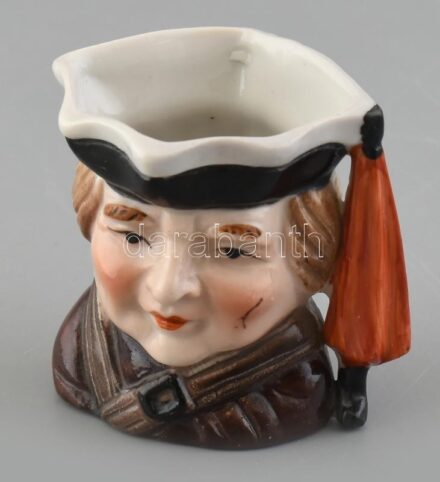Leonardo Collection figurális tejkiöntő, kézzel festett porcelán, jelzett, kopott, m:6cm