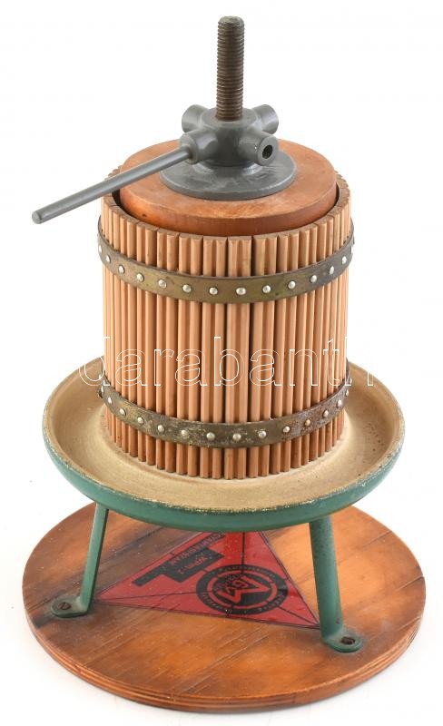 Szőlő prés, jelzett, Veszprém, Pusztaszabolcs, asztali dísz, m:31cm