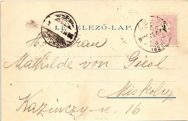 1898 (Vorläufer) Zsolna, Sillein, Zilina; Fő tér, üzletek. Gansel Lipót kiadása / main square, shops (vágott / cut) - Image 2