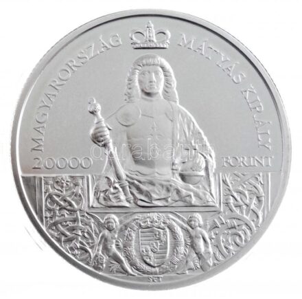 2018. 20.000Ft Ag 'Mátyás Emlékév' tanúsítvánnyal T:PP Hungary 2018. 20.000 Forint Ag 'Matthias Corvinus Memorial Year' with certificate C:PP Adamo EM371