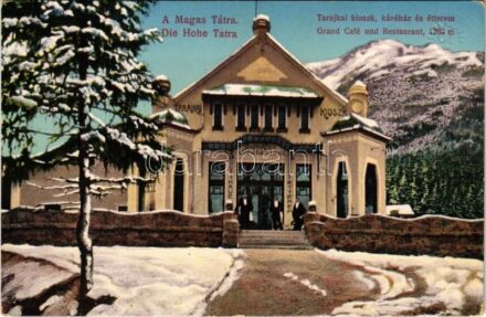 Tátra, Magas-Tátra, Vysoké Tatry; Tarajkai kioszk, kávéház és étterem, pincérek / restaurant and café at Hrebienok, waiters (EK)