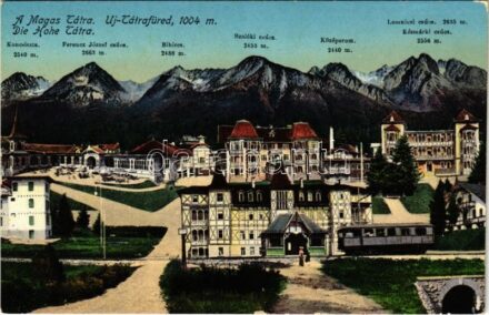 Újtátrafüred, Neu-Schmecks, Novy Smokovec (Magas Tátra, Vysoké Tatry); szállók, villamos megállóhely / hotels, tram station