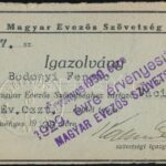 1929 Magyar Evezős Szövetség Bodonyi Ferenc igazolványa