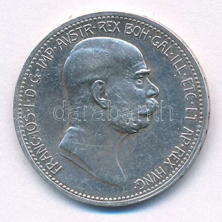 Ausztria 1908. 1K Ag 'Ferenc József - Jubileum' T:1- patina Austria 1908. 1 Corona Ag 'Franz Joseph - Jubilee' C:AU patina Krause KM#2808