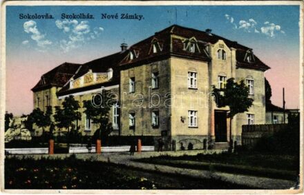 Érsekújvár, Nové Zámky; Sokolovna / Szokol ház / Sokol house (kopott sarok / worn corner)