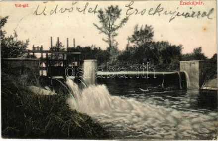 1908 Érsekújvár, Nové Zámky; Vízi gát. Conlegner J. és fia kiadása / dam (EB)