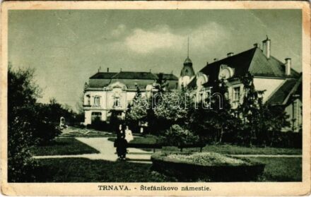 1937 Nagyszombat, Tyrnau, Trnava; Stefánikovo námestie / Stefánik tér / square (EB)