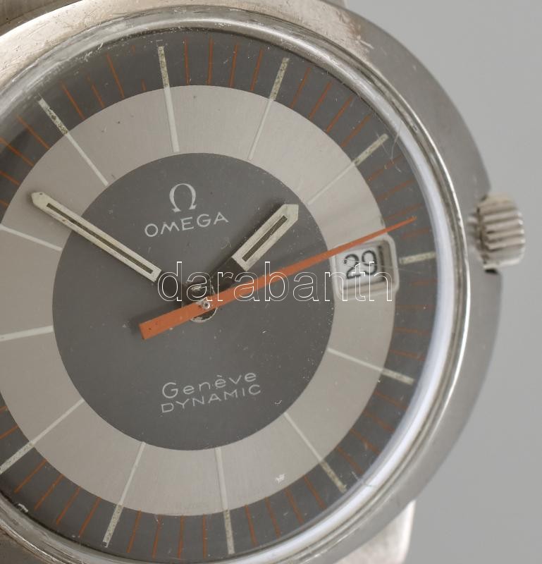 Omega Dynamic (1970 körül), automata, férfi karóra, , acél szíjjal, működik, d:42mm (korának megfelelő állapotban) a plexi lötyög. - Image 2
