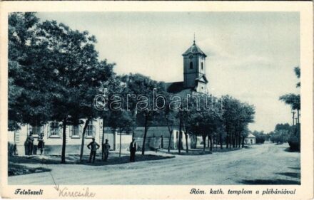 Felsőszeli, Felső-Szeli, Horné Saliby; Római katolikus templom és plébánia, katonák. Fogyasztási Szövetkezet kiadása / church and parish, soldiers