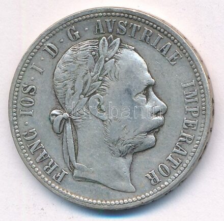 Ausztria 1879. 1Fl Ag 'Ferenc József' T:2-,3 Austria 1879. 1 Florin Ag 'Franz Joseph' C:VF,F Krause KM#2222