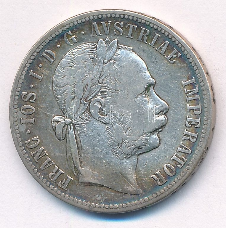 Ausztria 1878. 1Fl Ag 'Ferenc József' T:2,2- patina Austria 1878. 1 Florin Ag 'Franz Joseph' C:XF,VF patina Krause KM#2222