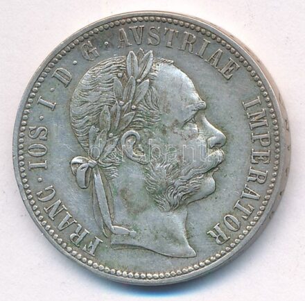 Ausztria 1886. 1Fl Ag 'Ferenc József' T:2 patina, ü. Austria 1886. 1 Florin Ag 'Franz Joseph' C:XF patina, ding Krause KM#2222