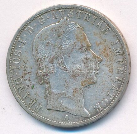 Ausztria 1858A 1Fl Ag 'Ferenc József' T:2- patina, ph. Austria 1858A 1 Florin Ag 'Franz Joseph' C:VF patina, edge error Krause KM#2219