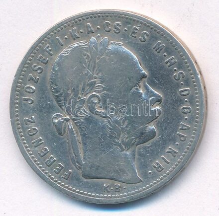 1881KB 1Ft Ag 'Ferenc József / Középcímer' T:3 Adamo M15