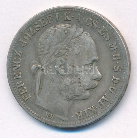 1887KB 1Ft Ag 'Ferenc József / Barokk címer' T:2-,3 Adamo M15