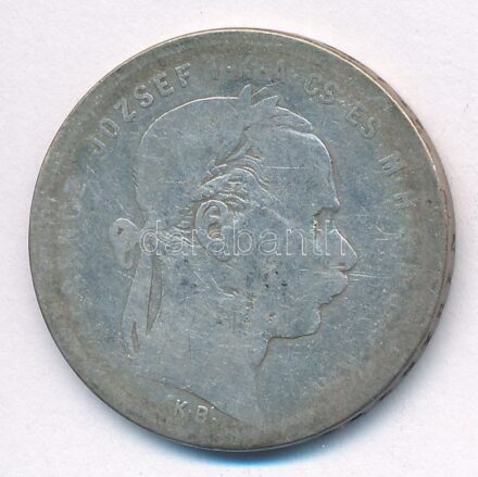 1877KB 1Ft Ag 'Ferenc József / Középcímer' Körmöcbánya T:3 Adamo M15