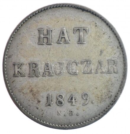 1849NB 6kr Ag T:2,2- Adamo B3
