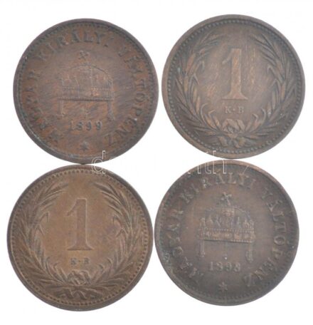 1893KB-1899KB 1f bronz (4xklf) T:1-,2 Adamo K1