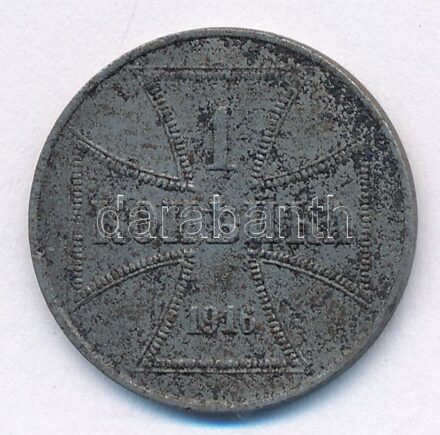 Német Birodalom / I.Világháború / Keleti Főparancsnokság 1916A 1k Fe T:2,2- patina, kis ph German Empire/ WWI /German Military Commander of the East 1916A 1 Kopeck C:XF,VF patina, small edge error Krause KM#21