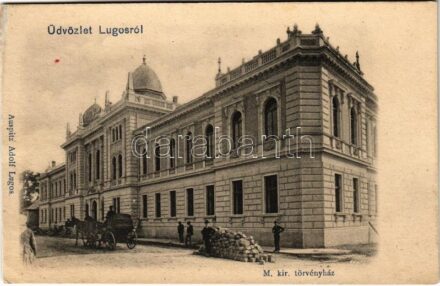 Lugos, Lugoj; M. kir. törvényház. Auspitz Adolf kiadása / court (r)