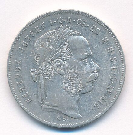 1879KB 1Ft Ag 'Ferenc József / Középcímer' T:2,2- Adamo M15