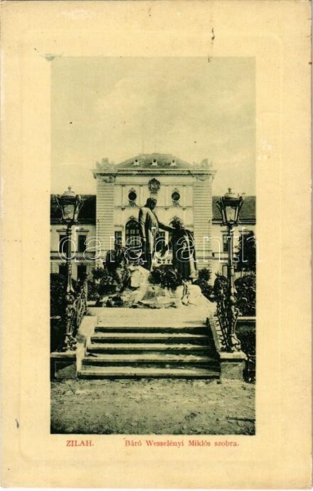 Zilah, Zalau; Báró Wesselényi szobor. W.L. Bp. 2336. / statue, monument (EK)