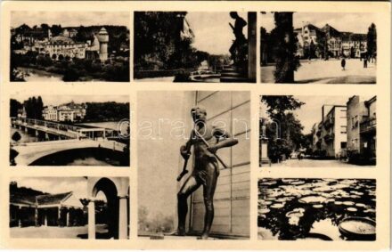 1948 Pöstyén, Piestany; mozaiklap / multi-view postcard (EK)