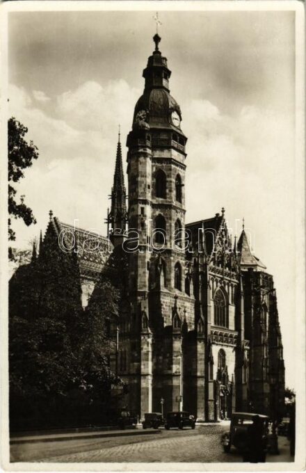 1938 Kassa, Kosice; Dóm / székesegyház / cathedral + '1938 Kassa visszatért' So. Stpl. (EK)