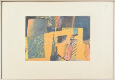 Tari Gábor (1960-): Kompozíció. Xerox, papír. Jelzett. Számozott: 1/1. Üvegezett alumínium keretben. 20x28 cm