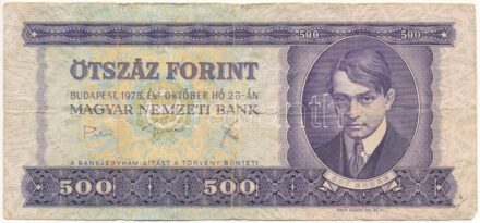 1975. 500Ft 'E 213 034715' T:III,III- Adamo F41
