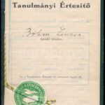 1930 zsidó lány tanulmányi értesítője - Image 2