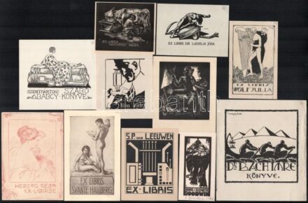 11 db ex libris klf technikákkal