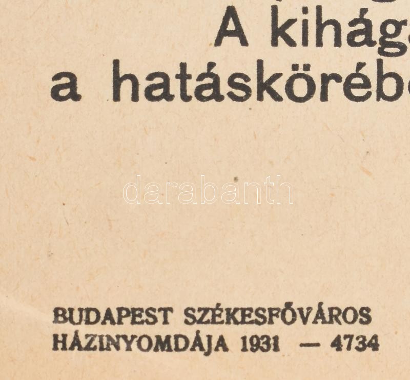 1931 Budapest, patkányirtás falragasz. 43x32 cm - Image 3