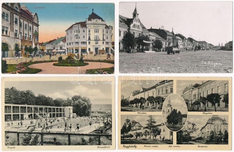 14 db RÉGI történelmi magyar város képeslap vegyes minőségben / 14 pre-1945 historical Hungarian town-view postcards from the Kingdom of Hungary in mixed quality - Image 2
